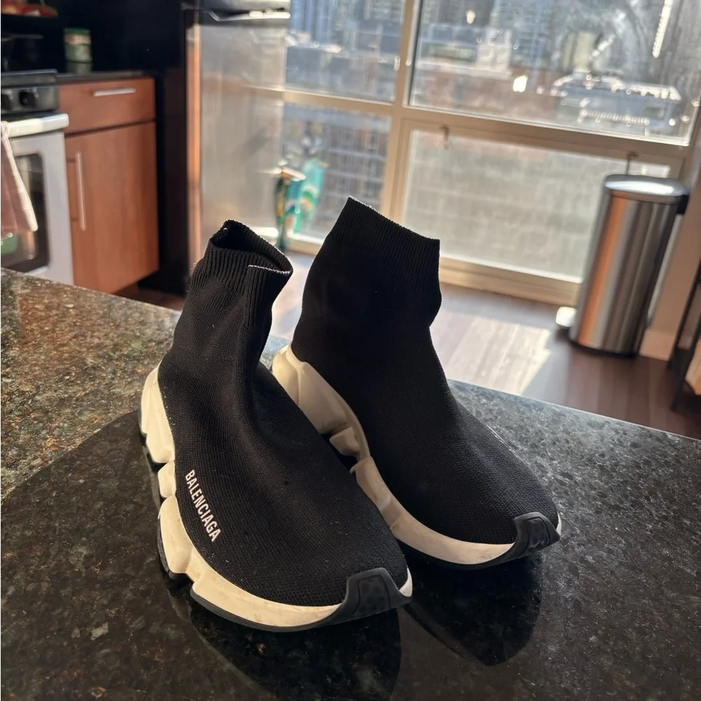 Balenciaga Women’s Black Sock Sneakers - Picture 3 of 4